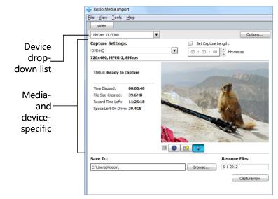 Photo Import Home page