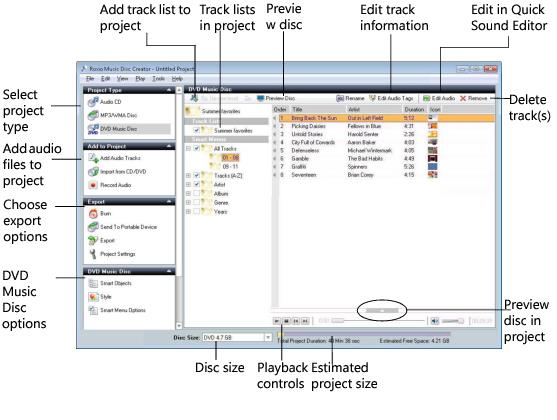 DVD Music Disc window