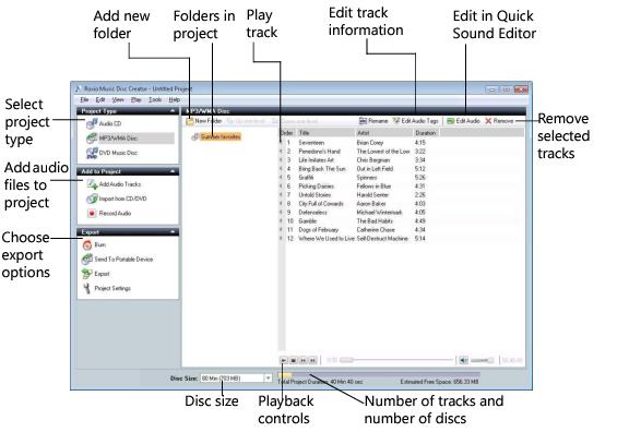 MP3/WMA Disc window