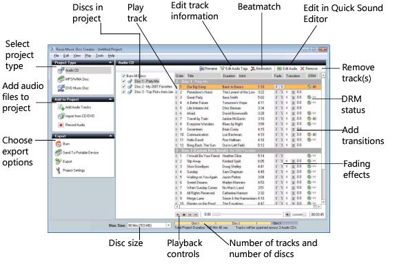 Audio CD window