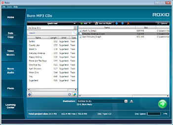 Jukebox Disc project window