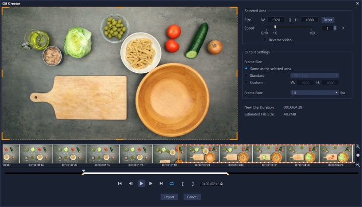 How to quickly create GIFs with VideoStudio 